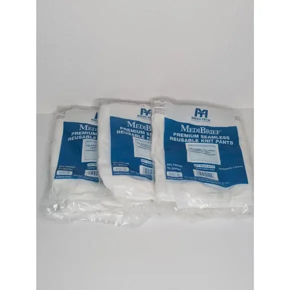 Medi-Brief by Medi-Tech 1 PK/2 EA Seamless Knit Pants 2XLarge/3XLarge MBS20002 - Picture 2 of 5